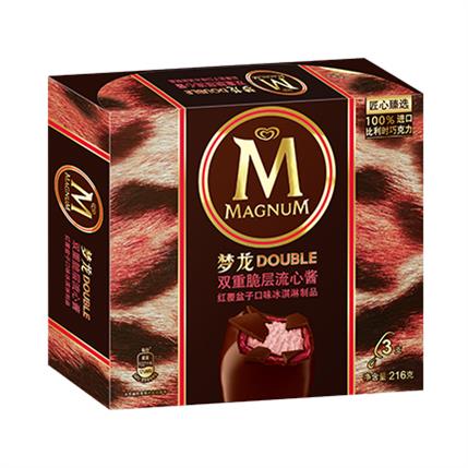 夢(mèng)龍紅覆盆子口味冰激凌3支裝216g