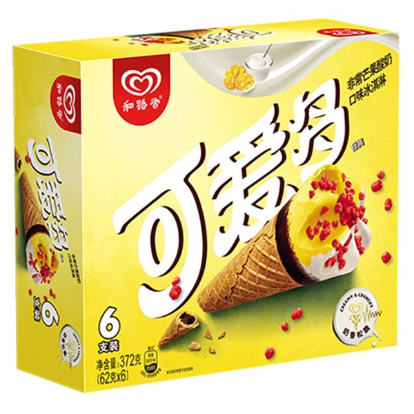 和路雪可愛多甜筒非常芒果粒酸奶372g