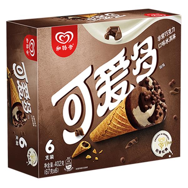和路雪可愛多甜筒非常巧克力口味冰淇淋402g