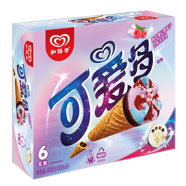 可愛多棉花糖紅覆盆子口味408g