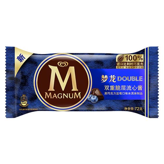 和路雪夢龍雙重脆層流心醬黑巧藍莓口味72g